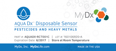 2-Pack AquaDx™ Pesticides & Heavy Metals Single Use Sensor Kit
